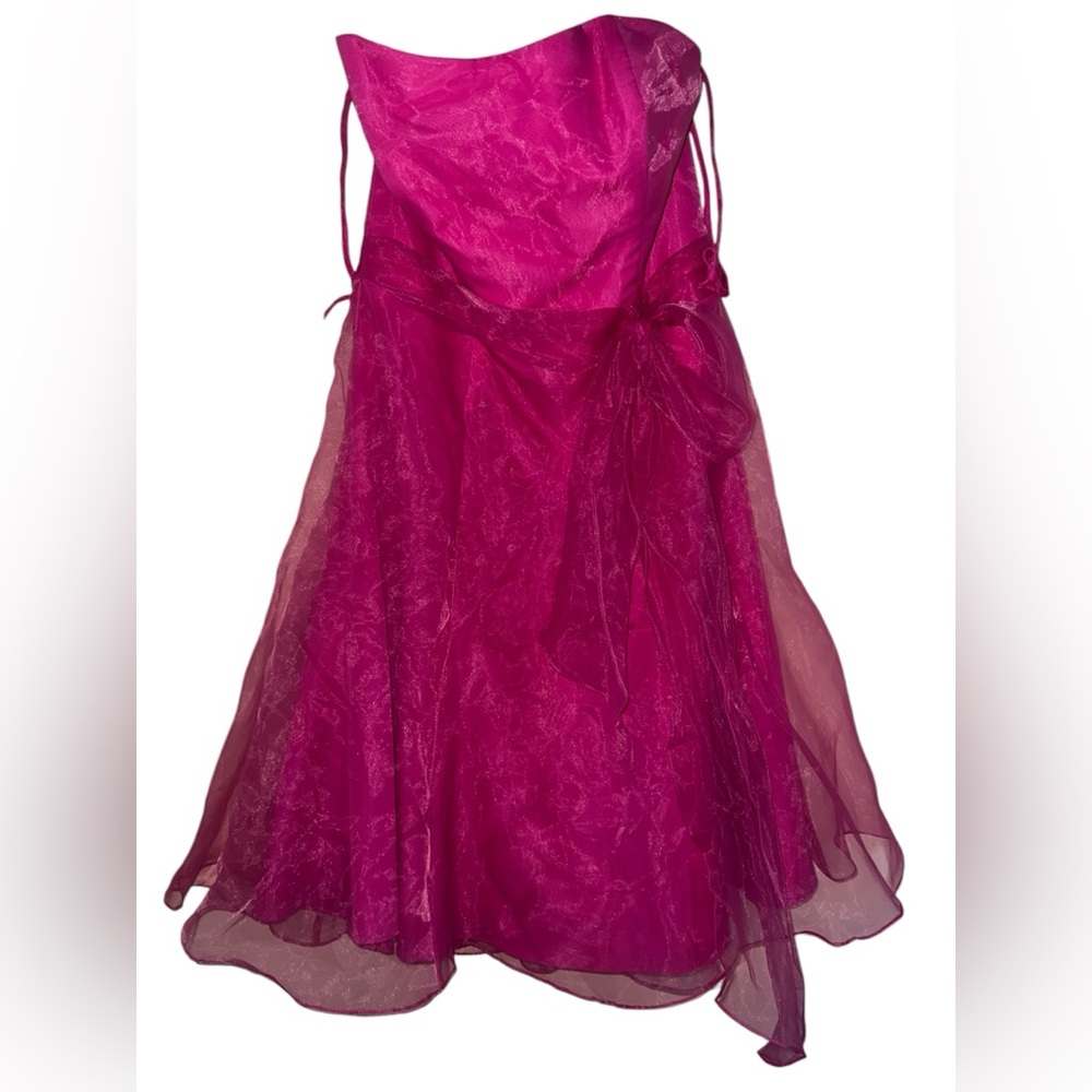 Elegant Fuchsia Strapless Dress